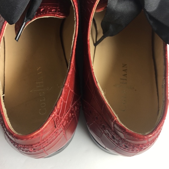 Cole Haan Red Brown Breslyn Embossed Oxford - Picture 8 of 8